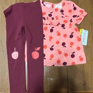 Cat & Jack Apple outfit 3T NWT